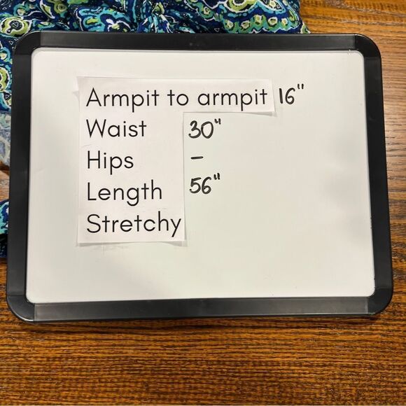 Allison Brittney Blue Paisley v-neck sleeveless Maxi Dress size small - Picture 9 of 11